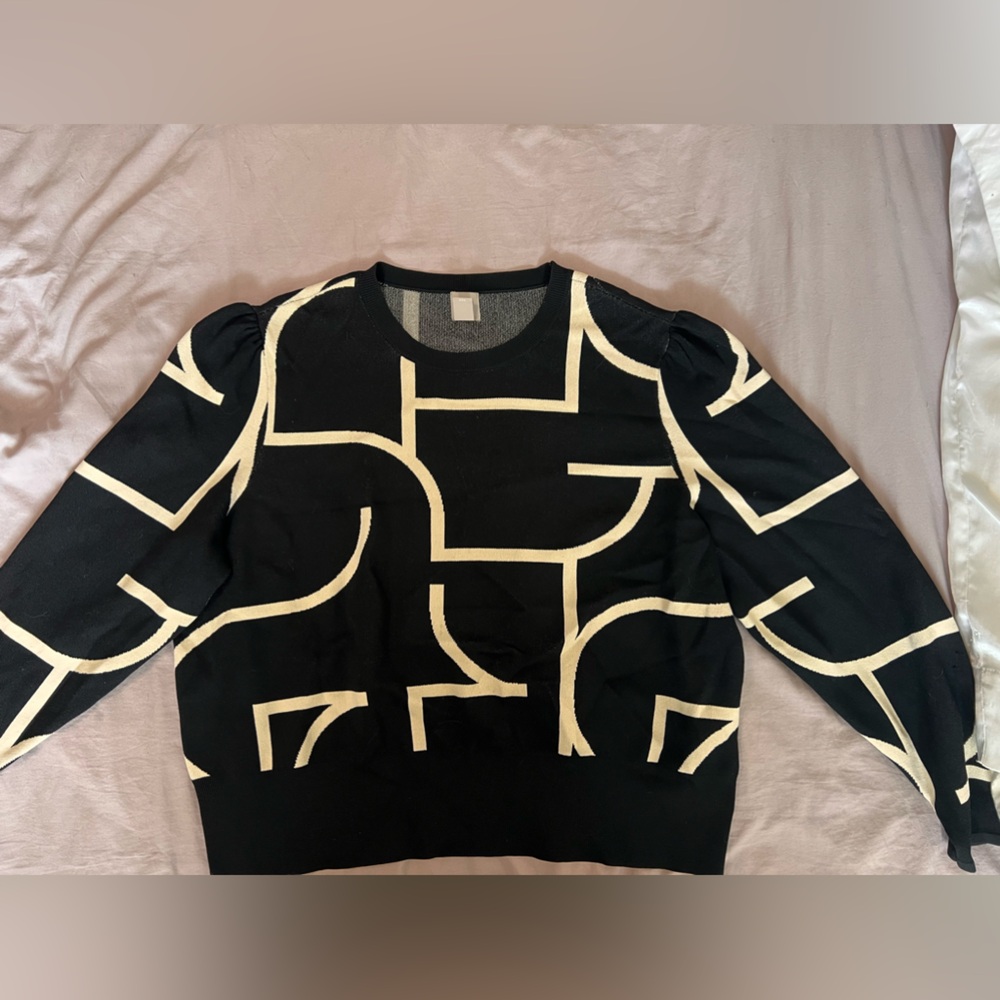 H&M - Geometric Design Jacquard Knit Sweater